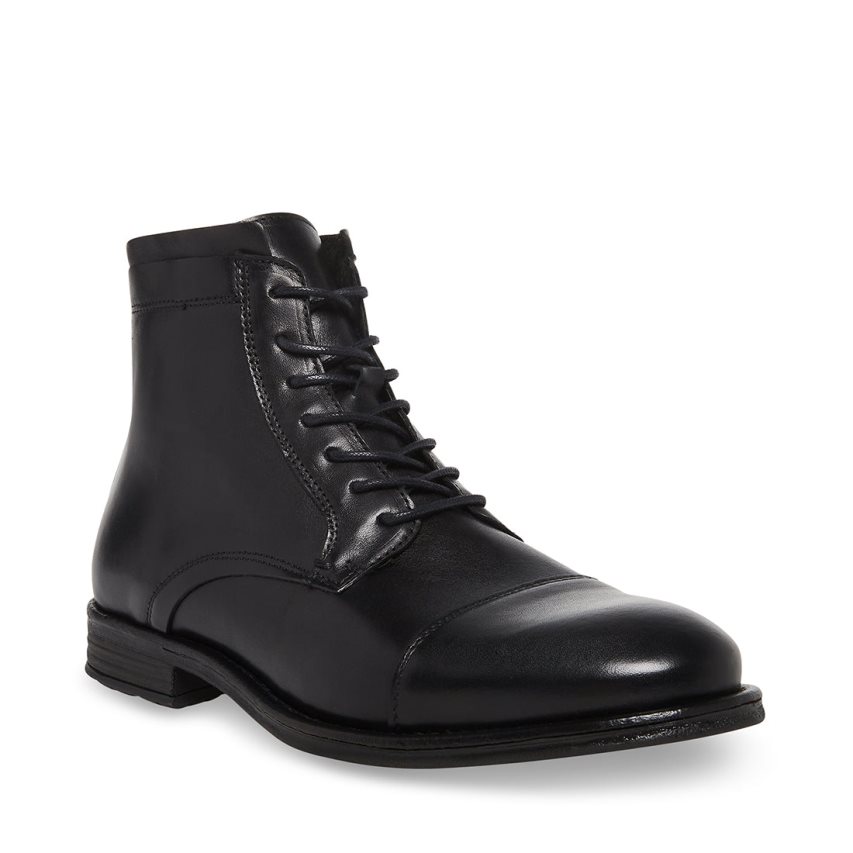 Botines Steve Madden Wells Cuero Hombre Negras | ES ZC9048